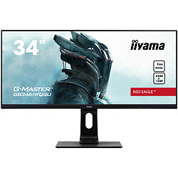 iiyama 34'' LED G-Master GB3461WQSU-B1 Ecran PC Gamer - 3440x1440 - Dalle IPS - 1 ms - 144 Hz - AMD Freesync - Flicker Free - HDMI/DisplayPort