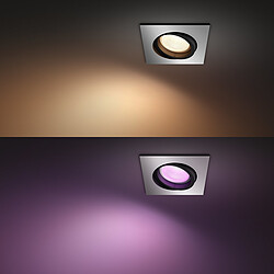 Avis Philips Hue White & Color Ambiance CENTURA Spot encastré carré 1x5.7W - Aluminium