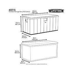 Acheter COFFRE DE RANGEMENT INTÉRIEUR OU EXTÉRIEUR - LIFETIME  150.7x71.9x69.1 cm / 567.8 Litres