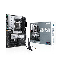 ASUS PRIME X670-P WIFI Carte mère ATX - Socket AMD AM5 - Chipset AMD X670 - 4 x DIMM, Max. 128GB (DDR5)