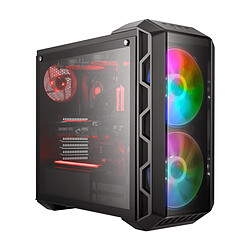 Cooler Master Ltd MasterCase H500 - E-ATX - RGB - Iron grey - Avec fenêtre Boitier PC E-ATX - RGB - Avec fenêtre - Ventilateurs inclus - Sans alimentation