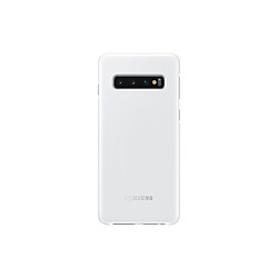 Samsung Coque Lumineuse S10 Plus - Blanc Coque rigide Galaxy S10 Plus - Affichage LED des notifications - Protection dos et rebords