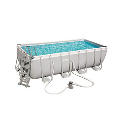 Bestway Kit piscine Power Steel Frame - 56670 Piscine rectangulaire volume d'eau : 13 177 L - Gris