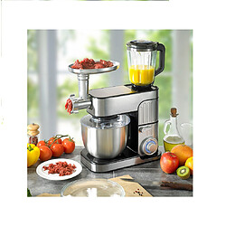 Avis Kitchencook Robot pétrin multifonction Antara Pro - 5.5L - 3 en 1 - 1300W - Inox Gris