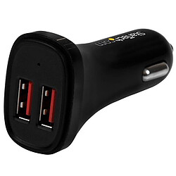 StarTech.com Chargeur de voiture USB à 2 ports - Noir