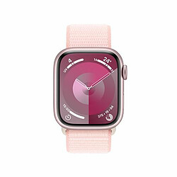 Apple Watch Series 9 GPS + Cellular 41 mm, boîtier en aluminium Rose avec boucle Sport rose clair