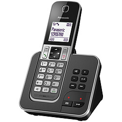 Panasonic Téléphone fixe sans fil avec répondeur KX - TGD320FRG 20h d'autonomie - Noir