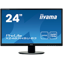 iiyama 23,8'' LED X2483HSU-B3 Ecran PC Multimédia - 1920x1080 - Dalle VA - 4 ms - 75 Hz - HDMI/VGA/DisplayPort