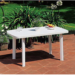 Carrefour FARO - Table de jardin rectangulaire - Blanc - 909908