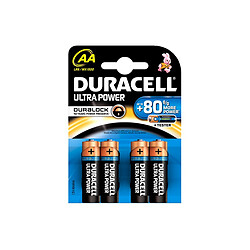 DURACELL 4 piles Ultra Power AA LR06  B4 Cœur Haute Densité