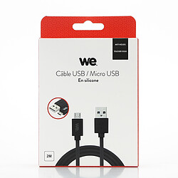 Avis We Câble USB/micro USB en silicone - 2m - noir