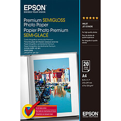 Epson Premium Semi-Gloss Photo Paper - A4 - 20 Feuilles