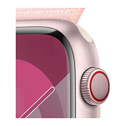 Avis Apple Watch Series 9 GPS + Cellular 45 mm, boîtier en aluminium Rose avec boucle Sport rose clair