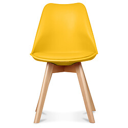 OPJET Chaise Design Style Scandinave Jaune ESBEN