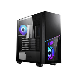 MSI MPG SEKIRA 100R - Avec fenêtre Boîtier Moyenne Tour Gaming avec fenêtres en verre trempé et rétroéclairage ARGB - Sans Alimentation