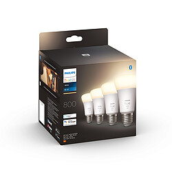 Philips Hue Pack de 4 ampoules connectées 9W A60 E27 - White