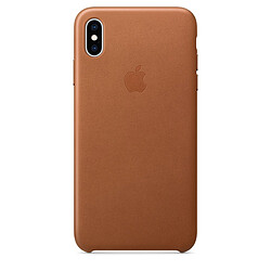 Apple Coque en cuir pour iPhone XS Max - Havane Coque en cuir pour iPhone XS Max - Compatible charge sans fil - Doublure en microfibre