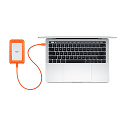 LaCie Rugged 1 To - USB Type C - Orange/Argent pas cher