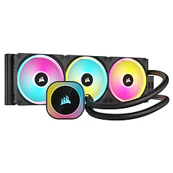 Corsair iCUE LINK H150i RGB (Noir) Watercooling tout-en-un 360 mm pour processeur avec éclairage LED ARGB et iCUE LINK System Hub inclus