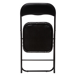 Avis 3S. x Home Chaise Pliante Noire Structure en Acier Noir PRACTY