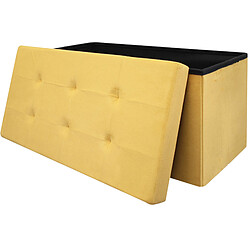 3S. x Home Banquette Coffre Pliable Jaune MELO