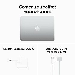 Apple MacBook Air - 8/256 Go - Argent - MRXQ3FN/A pas cher