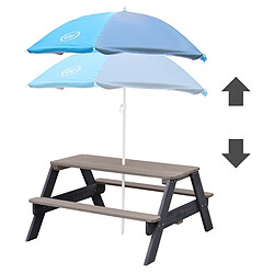 Acheter Axi Nick Table Picnic Anthracite/gris - avec Parasol bleu/gris