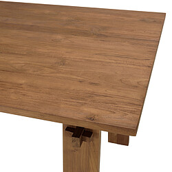 Acheter MACABANE Table à manger rectangulaire 220x90cm en bois de teck recyclé 