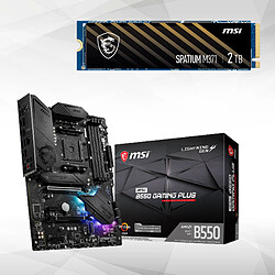 MSI Pack MPG B550 GAMING PLUS + SSD SPATIUM M371 NVMe M.2 2TB