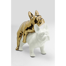 Kare Design Figurine Décorative Chiens Blanc et Doré KODY