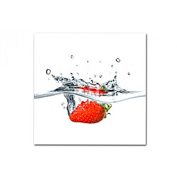 DECLIKTABLEAU Tableau Gourmand Fraise Dans L'Eau 50X50 cm 