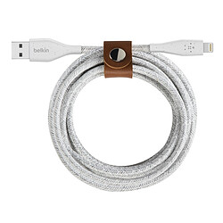 Belkin Câble Lightning vers USB + attache - Blanc pas cher