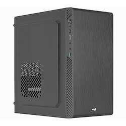 AeroCool CS-106 (Noir) Boitier Mini Tour avec Panneau Avant ABS "Imitation Aluminium Brossé"