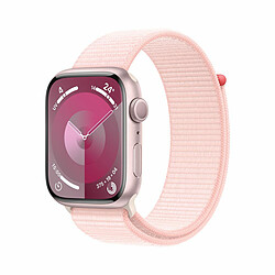 Apple Watch Series 9 GPS 45 mm Boîtier en aluminium Rose avec boucle Sport Rose clair