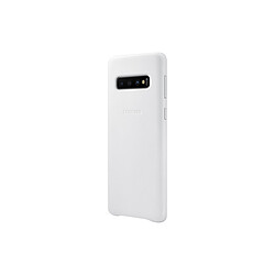 Samsung Coque Cuir Galaxy S10 Plus - Blanc