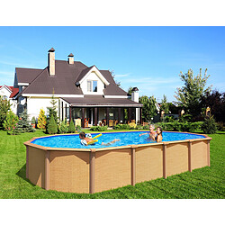 Trigano Piscine aspect bois 6,40 x 3,95m Piscine aspect bois 6,40 x 3,95m