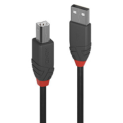 Lindy 36670 USB cable Lindy 36670 câble USB 0,2 m USB 2.0 USB A USB B Noir, Gris