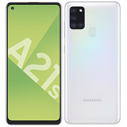 Samsung A21s - 32 Go - Blanc prismatique Smartphone 6,5'' HD+ - 4G - RAM 3 Go - ROM 32 Go - Android 10 - Quadruple caméra 48 MP - Batterie longue durée 5000 mAh