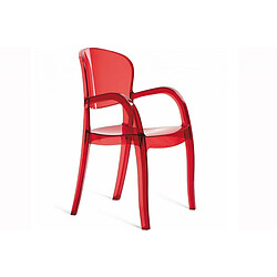 Avis 3S. x Home Chaise Design Rouge Transparente VICTOR