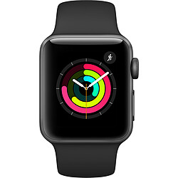 Apple Watch 3 - 38 - Alu noir / Bracelet Sport noir