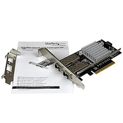 StarTech.com Carte réseau PCI Express à 2 ports fibre optique 10 Gigabit Ethernet avec SFP+ ouvert et chipset Intel pas cher