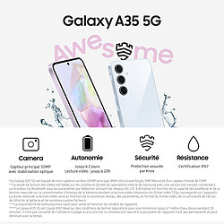 Avis Samsung Galaxy A35 - 5G - 6/128Go - Lilas