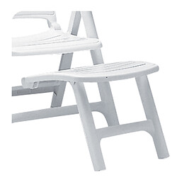 Avis 3S. x Home Chaise De Jardin Multipositions Avec Repose-Pieds Premiere Blanc