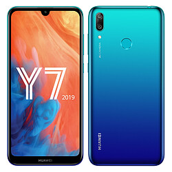 Huawei Y7 2019 - Bleu · Reconditionné Smartphone 6,26'' HD+ - 4G - 32 Go - Android 8.0 - Lecteur d'empreintes digitales - Double caméra dotée d'Intelligence Artificielle