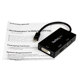 StarTech.com Adaptateur de voyage Mini DisplayPort vers VGA/DVI/HDMI