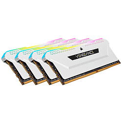 Corsair Vengeance RGB PRO SL - 4 x 8 Go - DDR4 3200 MHz C16 - Blanc