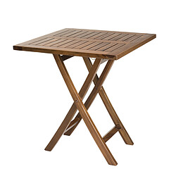 Avis MACABANE Table de jardin HANNA 2 personnes - carrée pliante 70 x 70 cm en bois teck huilé