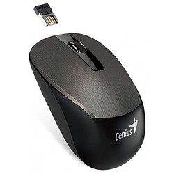 SOURIS GENIUS NX-7015 CHOCOLAT METAL  EFFET BROSSE 1600DPI SANS FIL2.4 GHZ OPT USB PC/MAC