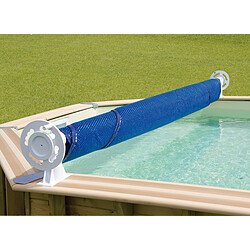 Enrouleur de bâche Luxe pour piscine hors-sol bois