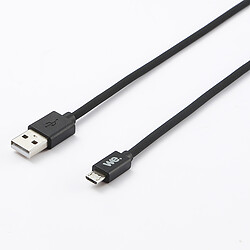 We Câble USB/micro USB en silicone - 2m - noir